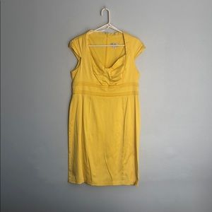 Yellow fitted dress